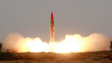من تجربة لصاروخ باكستاني قادر على حمل رؤوس نووية